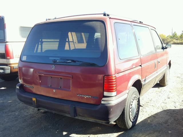 2P4GH4532MR304732 - 1991 PLYMOUTH VOYAGER SE RED photo 4