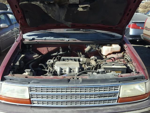 2P4GH4532MR304732 - 1991 PLYMOUTH VOYAGER SE RED photo 7