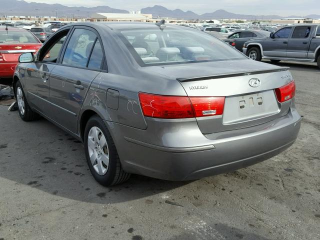 5NPET4AC7AH592353 - 2010 HYUNDAI SONATA GLS GRAY photo 3