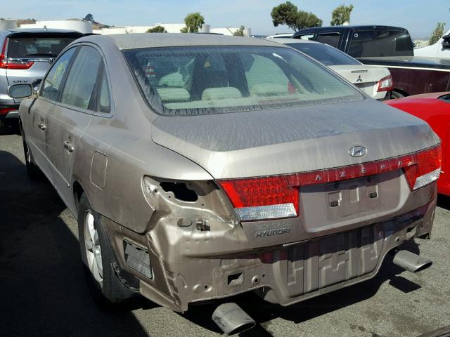 KMHFC46F47A158121 - 2007 HYUNDAI AZERA SE BEIGE photo 3