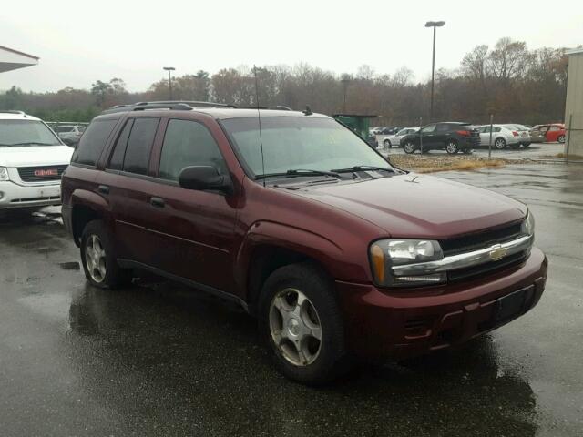 1GNDT13S772151628 - 2007 CHEVROLET TRAILBLAZE BURGUNDY photo 1