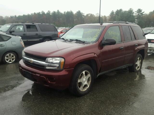 1GNDT13S772151628 - 2007 CHEVROLET TRAILBLAZE BURGUNDY photo 2