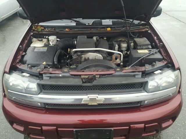 1GNDT13S772151628 - 2007 CHEVROLET TRAILBLAZE BURGUNDY photo 7