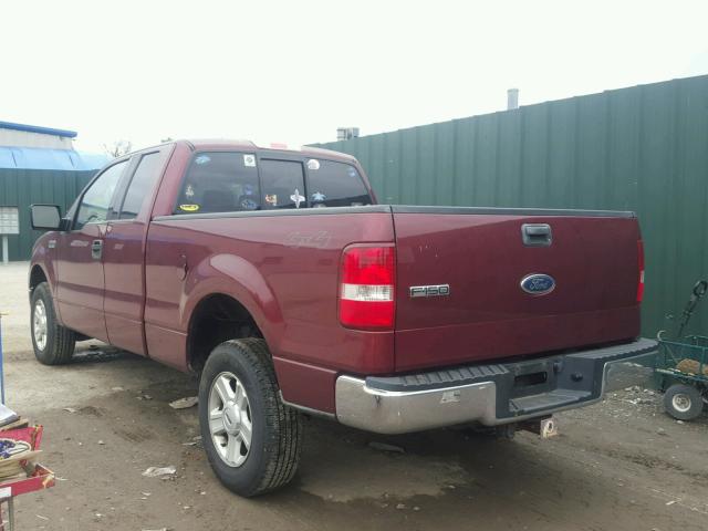 1FTPX14514NA26721 - 2004 FORD F150 BURGUNDY photo 3