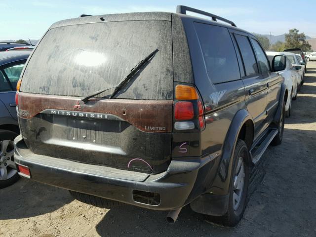 JA4LS41R71P017523 - 2001 MITSUBISHI MONTERO SP BLACK photo 4