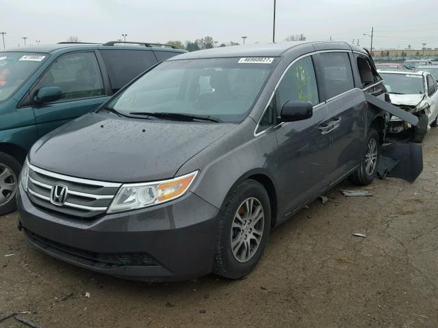5FNRL5H41CB086816 - 2012 HONDA ODYSSEY EX GRAY photo 2