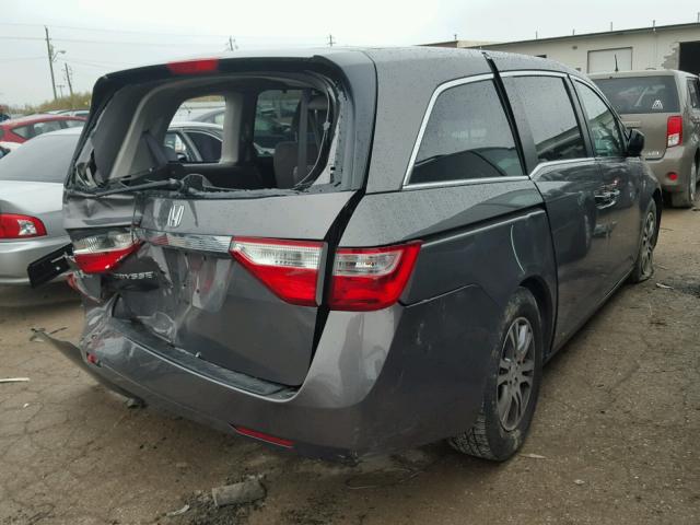 5FNRL5H41CB086816 - 2012 HONDA ODYSSEY EX GRAY photo 4