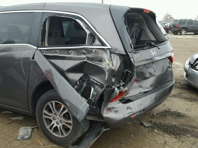 5FNRL5H41CB086816 - 2012 HONDA ODYSSEY EX GRAY photo 9