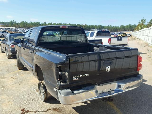 1D7HE48K96S532867 - 2006 DODGE DAKOTA QUA BLACK photo 3