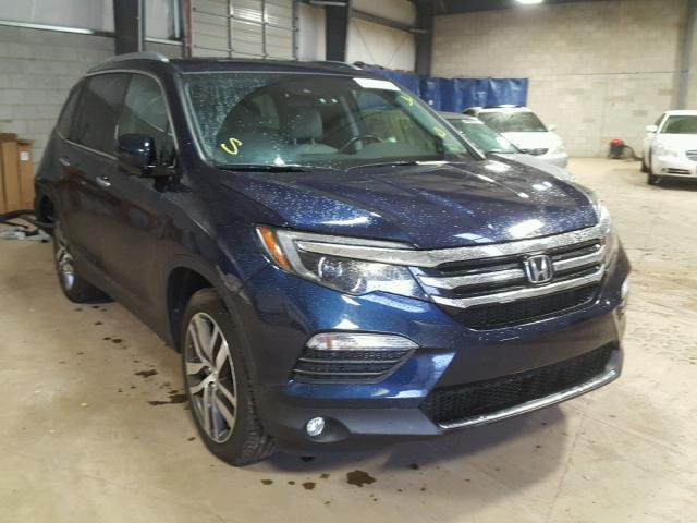 5FNYF6H94GB016706 - 2016 HONDA PILOT TOUR BLUE photo 1