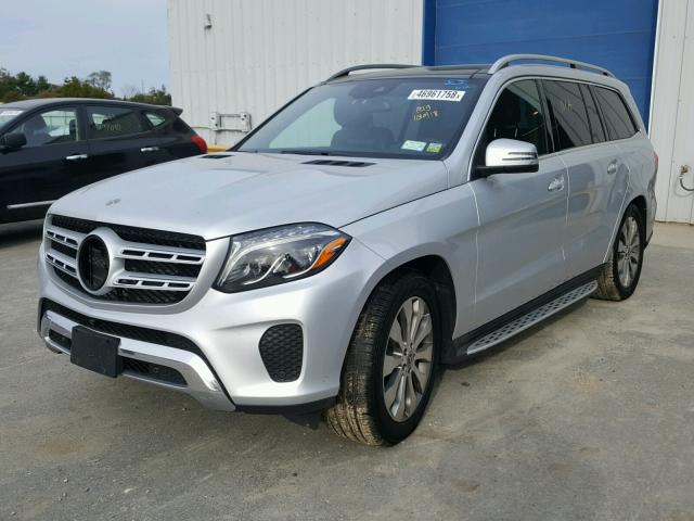 4JGDF6EE1JB147436 - 2018 MERCEDES-BENZ GLS 450 4M SILVER photo 2