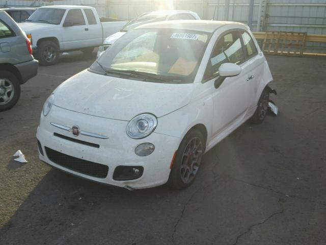 3C3CFFBR3DT633261 - 2013 FIAT 500 SPORT WHITE photo 2