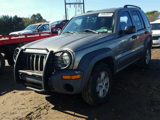 1J4GL48K63W574567 - 2003 JEEP LIBERTY SP BROWN photo 2