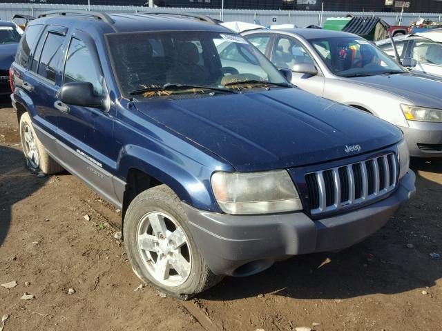 1J4GW48S54C304384 - 2004 JEEP GRAND CHER BLUE photo 1