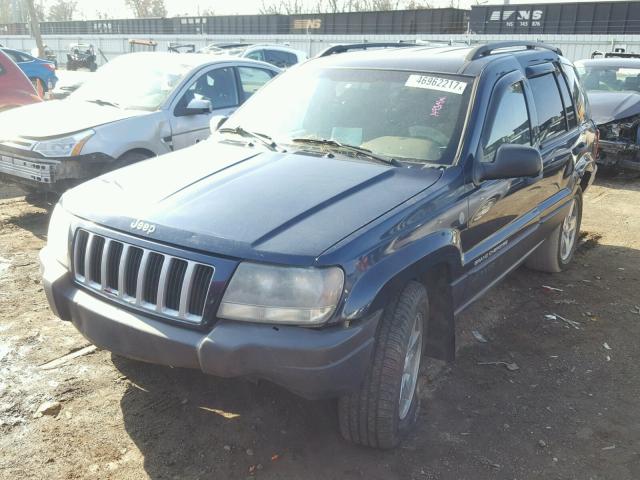 1J4GW48S54C304384 - 2004 JEEP GRAND CHER BLUE photo 2