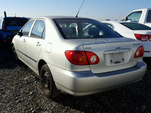 1NXBR32E83Z080326 - 2003 TOYOTA COROLLA CE GRAY photo 3