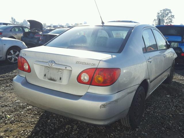 1NXBR32E83Z080326 - 2003 TOYOTA COROLLA CE GRAY photo 4