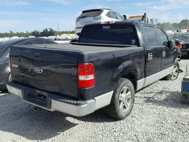 1FTRW12W15FB00707 - 2005 FORD F150 SUPER BLACK photo 4