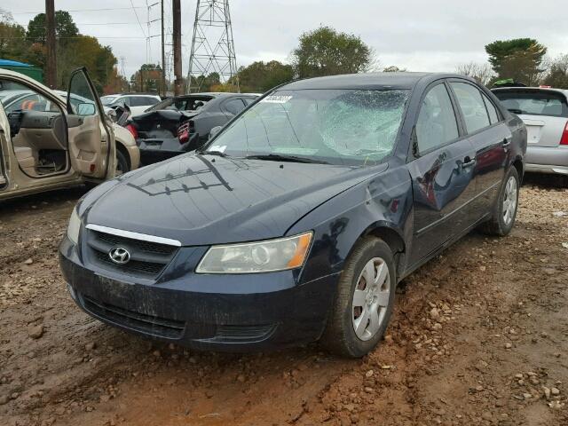 5NPET46C08H391347 - 2008 HYUNDAI SONATA GLS BLUE photo 2