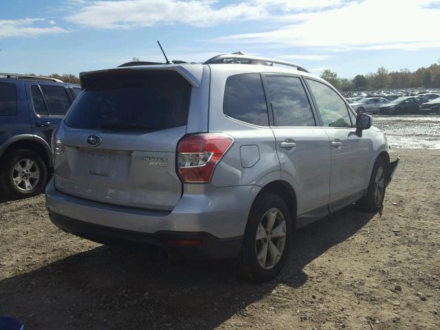JF2SJAHC3FH586845 - 2015 SUBARU FORESTER 2 SILVER photo 4