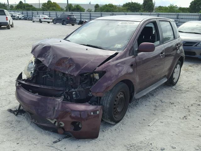 JTKKT624040073516 - 2004 TOYOTA SCION XA PURPLE photo 2
