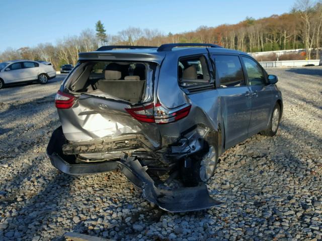 5TDDK3DC6FS097468 - 2015 TOYOTA SIENNA XLE SILVER photo 4