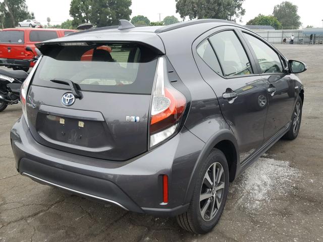 JTDKDTB34J1608654 - 2018 TOYOTA PRIUS C CHARCOAL photo 4