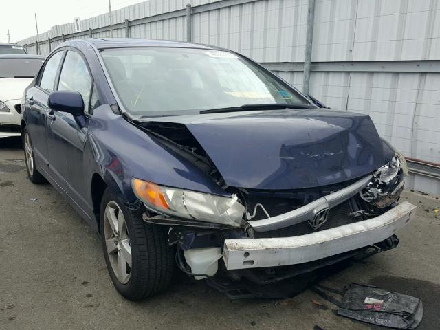 1HGFA16837L077336 - 2007 HONDA CIVIC EX BLUE photo 1