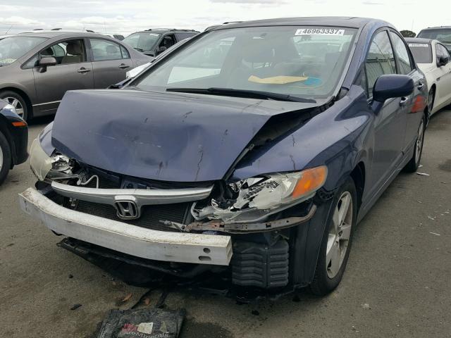 1HGFA16837L077336 - 2007 HONDA CIVIC EX BLUE photo 2