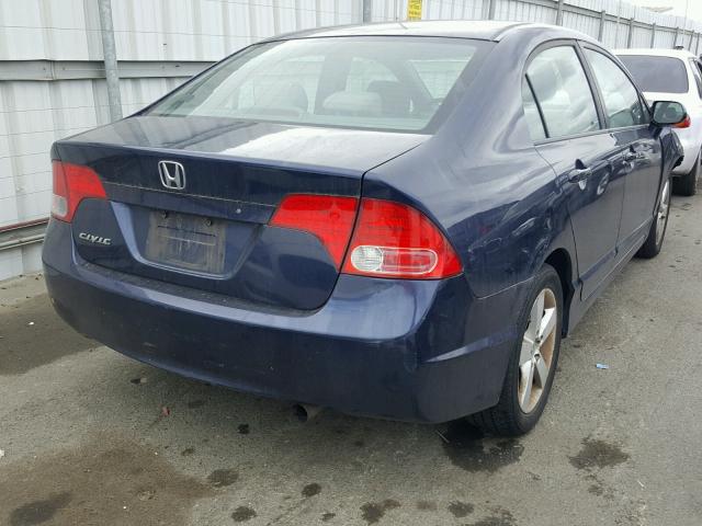 1HGFA16837L077336 - 2007 HONDA CIVIC EX BLUE photo 4