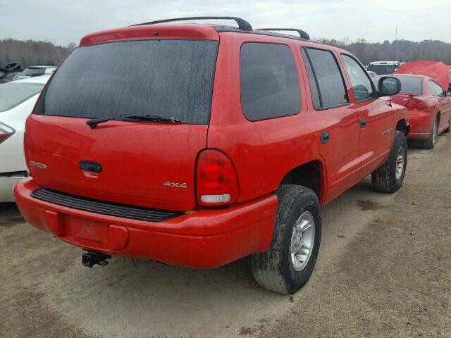 1B4HS28Z5YF104680 - 2000 DODGE DURANGO RED photo 4