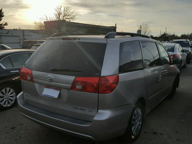 5TDZK23C57S008864 - 2007 TOYOTA SIENNA CE GRAY photo 4