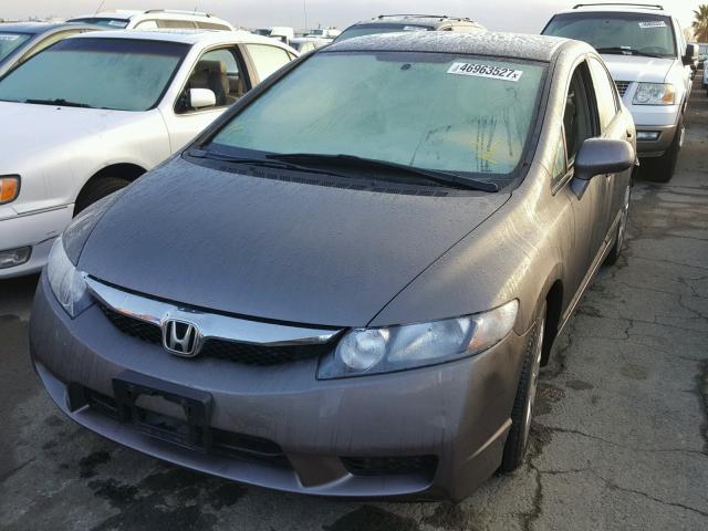 19XFA16579E028379 - 2009 HONDA CIVIC LX CHARCOAL photo 2