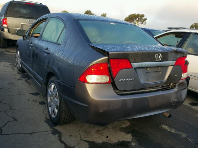 19XFA16579E028379 - 2009 HONDA CIVIC LX CHARCOAL photo 3