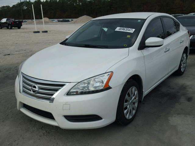 3N1AB7AP5DL790104 - 2013 NISSAN SENTRA S WHITE photo 2