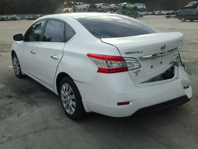 3N1AB7AP5DL790104 - 2013 NISSAN SENTRA S WHITE photo 3