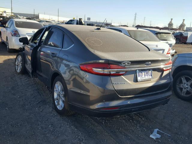 3FA6P0H74HR350787 - 2017 FORD FUSION SE BLACK photo 3