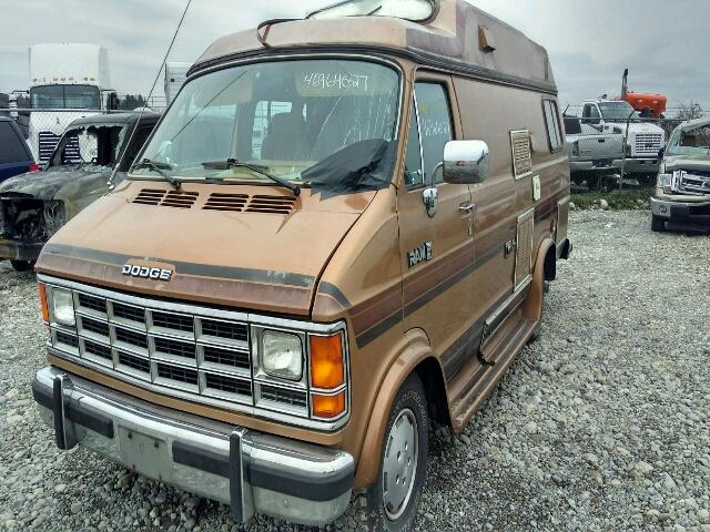 2B7HB21Y5KK344423 - 1989 DODGE RAM VAN B2 GOLD photo 2