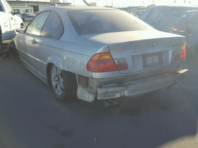 WBABN33401JW57996 - 2001 BMW 325 CI SILVER photo 3