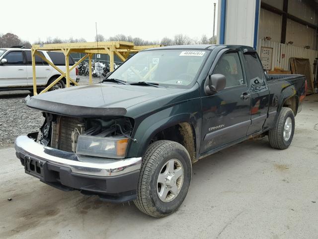 1GTDT196648113903 - 2004 GMC CANYON GREEN photo 2