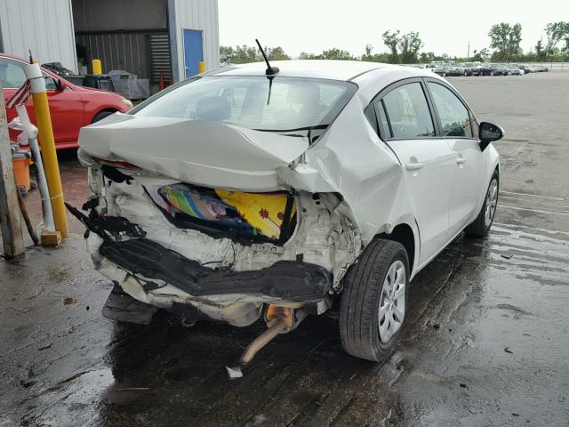 KNADM4A30G6605002 - 2016 KIA RIO LX WHITE photo 4