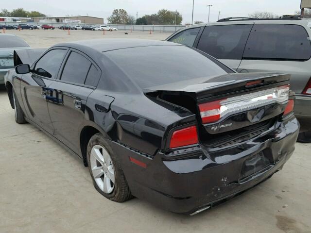 2C3CDXBG0EH325887 - 2014 DODGE CHARGER SE BLACK photo 3