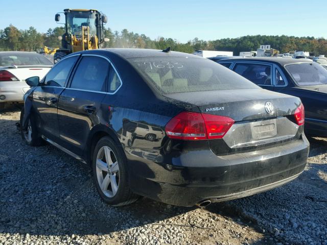 1VWBH7A31CC097633 - 2012 VOLKSWAGEN PASSAT SE BLACK photo 3