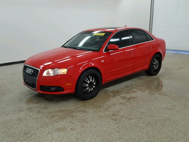 WAUAF78E58A090602 - 2008 AUDI A4 2.0T RED photo 2