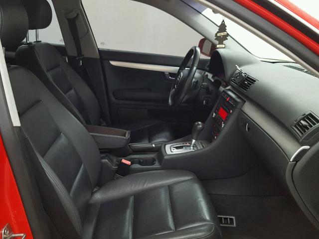 WAUAF78E58A090602 - 2008 AUDI A4 2.0T RED photo 5
