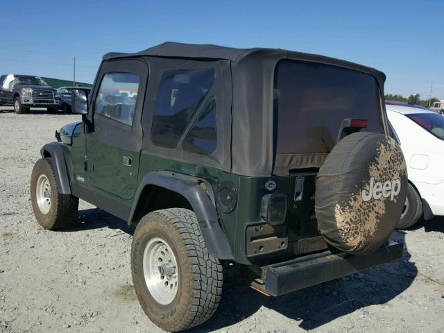 1J4FY29P0WP717877 - 1998 JEEP WRANGLER / GREEN photo 3