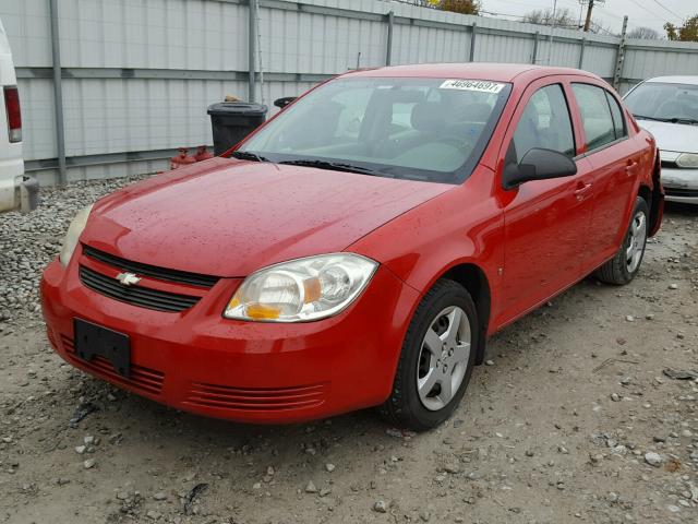 1G1AK55F767792505 - 2006 CHEVROLET COBALT LS RED photo 2