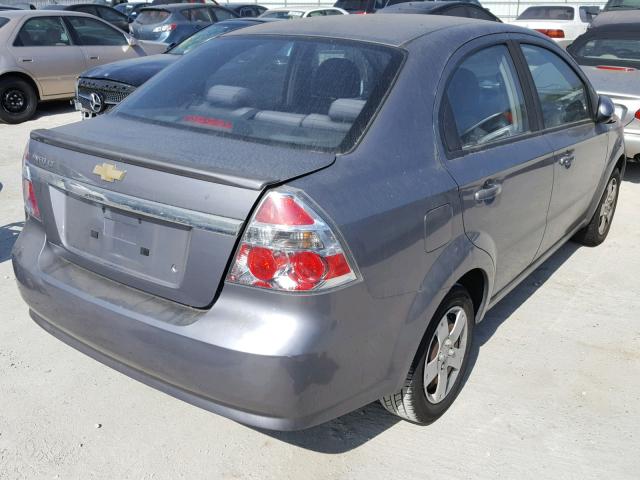 KL1TD5DE6AB107278 - 2010 CHEVROLET AVEO LS GRAY photo 4