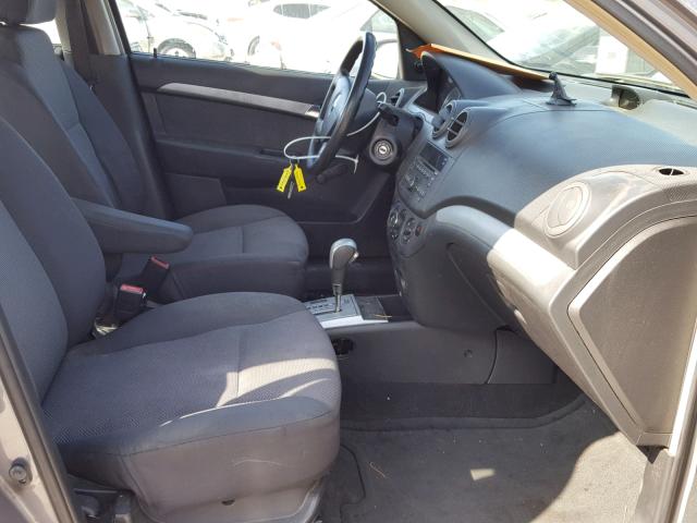 KL1TD5DE6AB107278 - 2010 CHEVROLET AVEO LS GRAY photo 5