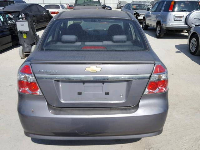 KL1TD5DE6AB107278 - 2010 CHEVROLET AVEO LS GRAY photo 9